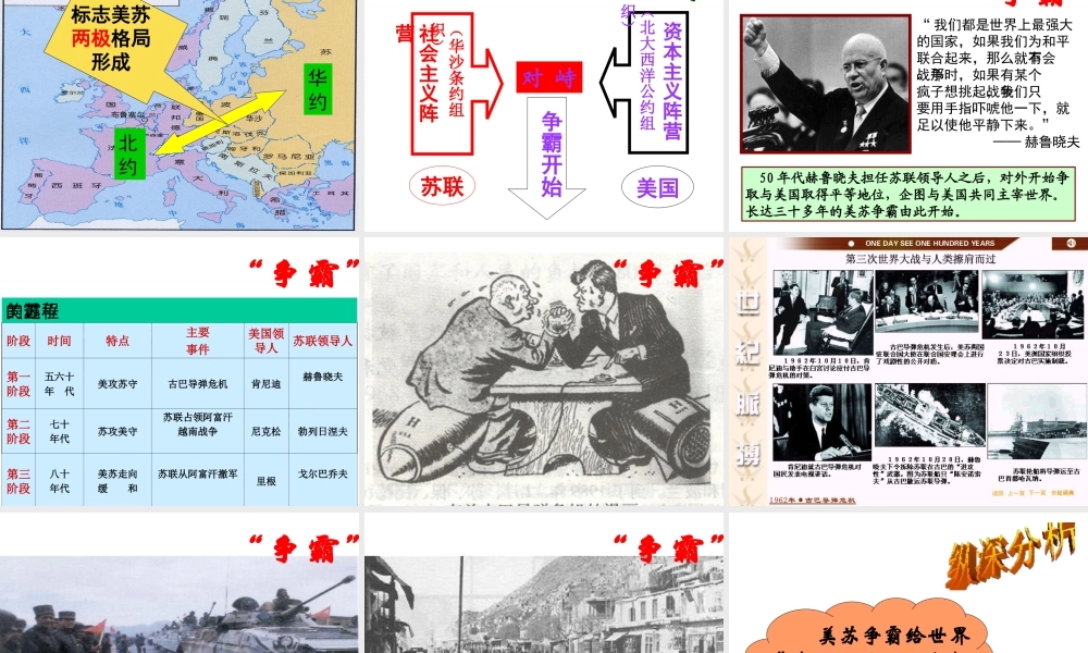 （水滴系列）九年级历史下册 第七单元 第14课 冷战中的对课件 新人教版-新人教版初中九年级下册历史课件