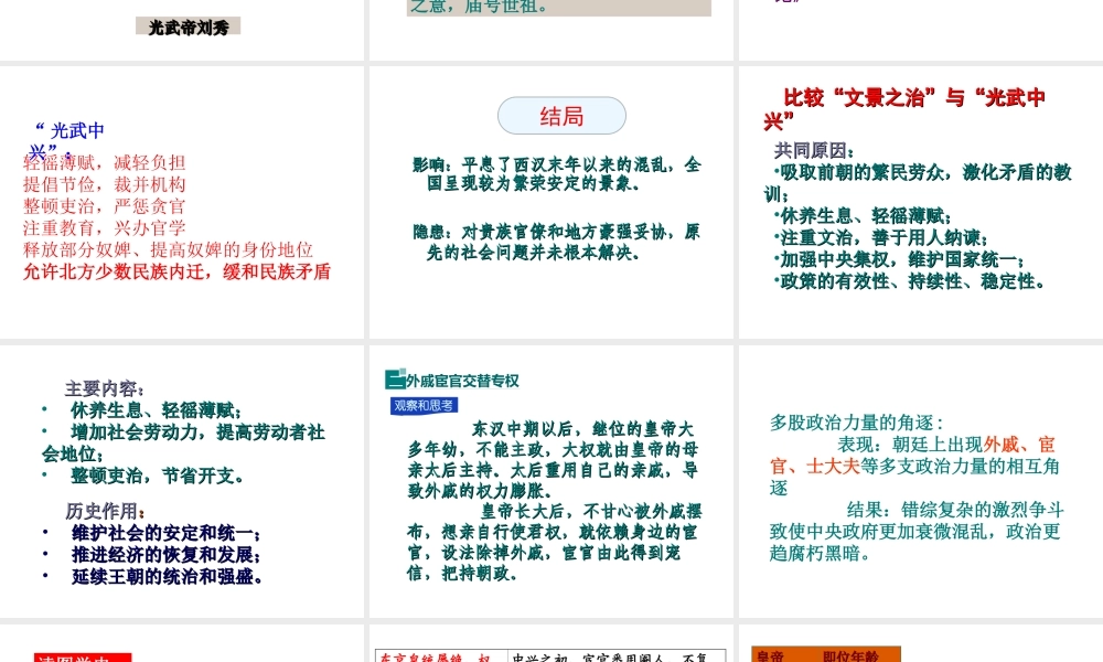 （水滴系列）（秋季版）七年级历史上册 第三单元 第13课 东汉的兴亡课件1 新人教版-新人教版初中七年级上册历史课件