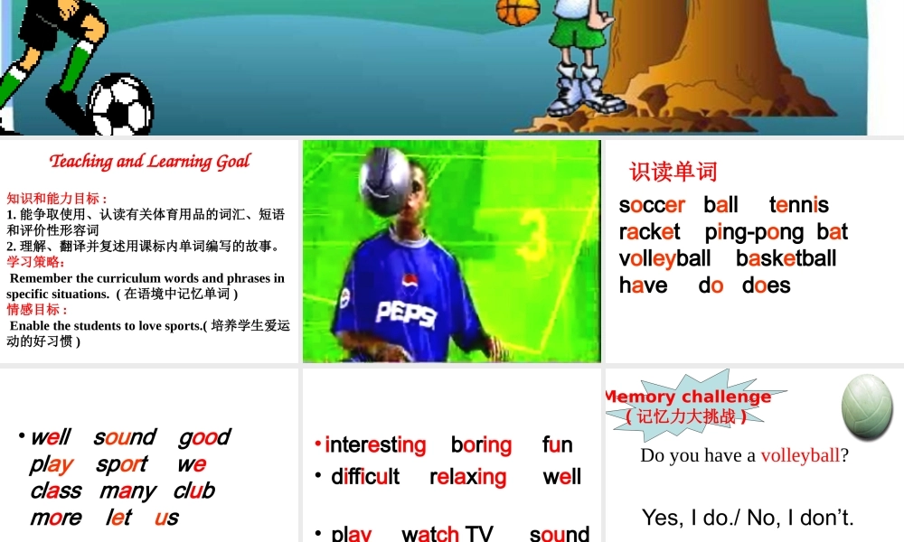 （水滴系列）七年级英语上册 Unit 5 Do you have a soccer ball（第1课时）words and expressions课件 （新版）人教新目标版-（新版）人教新目标版初中七年级上册英语课件