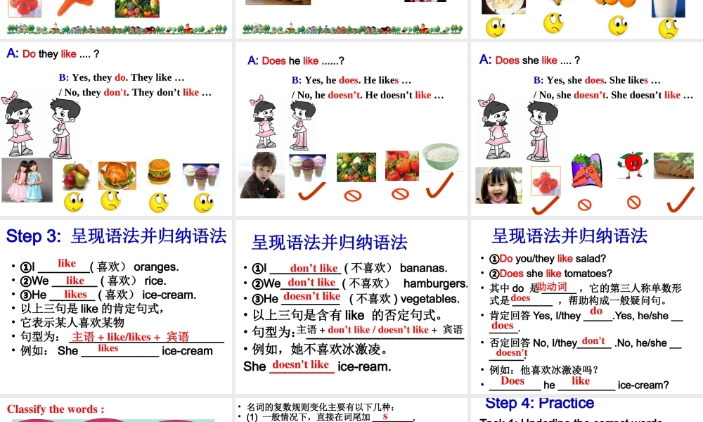 （水滴系列）七年级英语上册 Unit 6 Do you like bananas Section A（Grammar focus-3c）课件 （新版）人教新目标版-（新版）人教新目标版初中七年级上册英语课件