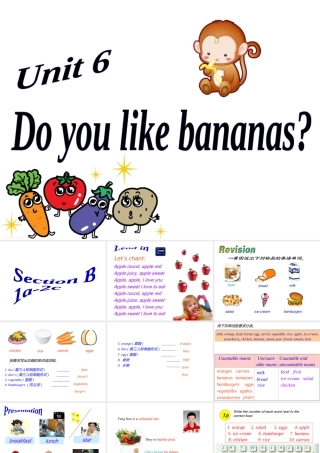 （水滴系列）七年级英语上册 Unit 6 Do you like bananas（第4课时）Section B（1a-1e）课件 （新版）人教新目标版-（新版）人教新目标版初中七年级上册英语课件
