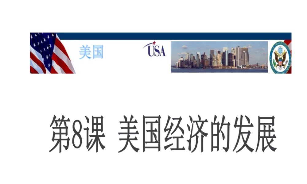 （水滴系列）九年级历史下册 第四单元 第8课《美国经济的发展》课件 新人教版-新人教版初中九年级下册历史课件