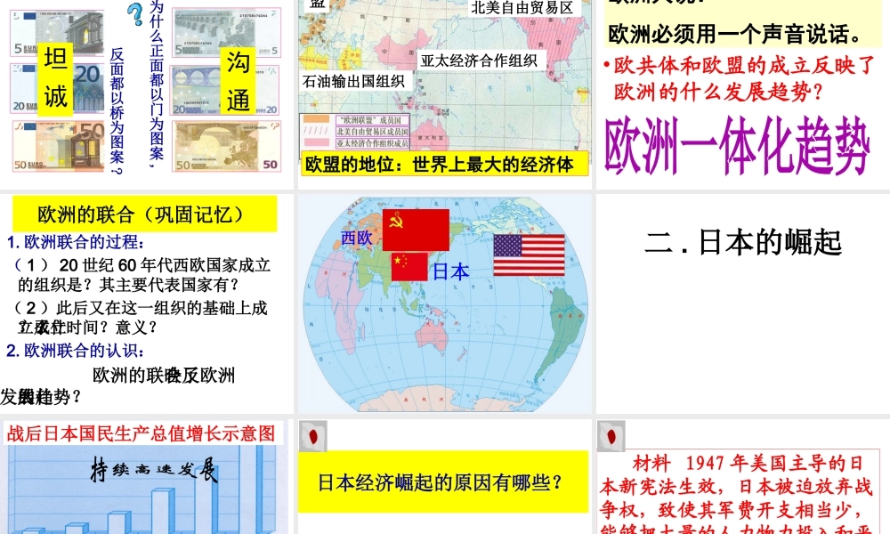 （水滴系列）九年级历史下册 第四单元 第9课《西欧和日本经济的发展》课件 新人教版-新人教版初中九年级下册历史课件