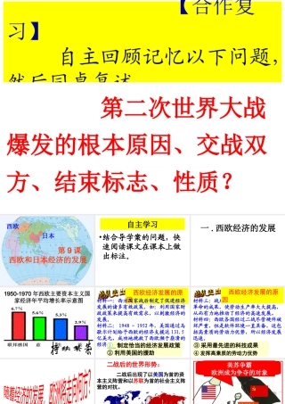 （水滴系列）九年级历史下册 第四单元 第9课《西欧和日本经济的发展》课件 新人教版-新人教版初中九年级下册历史课件