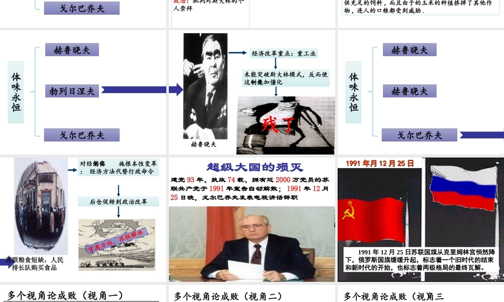 （水滴系列）九年级历史下册 第五单元 第10课《苏联的改革与解体》课件1 新人教版-新人教版初中九年级下册历史课件