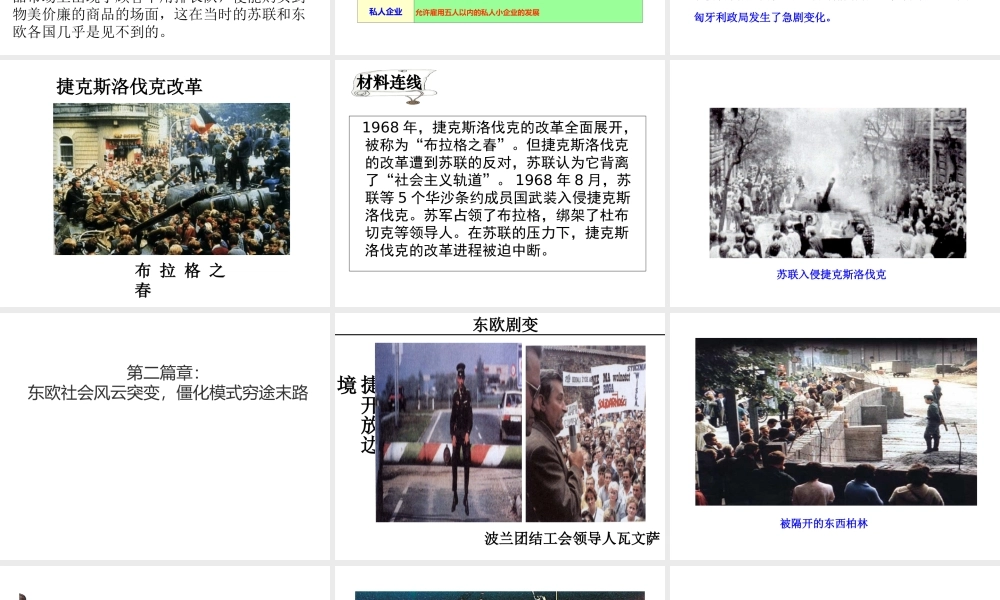 （水滴系列）九年级历史下册 第五单元 第11课 东欧社会主义国家的改革与演变课件 新人教版-新人教版初中九年级下册历史课件