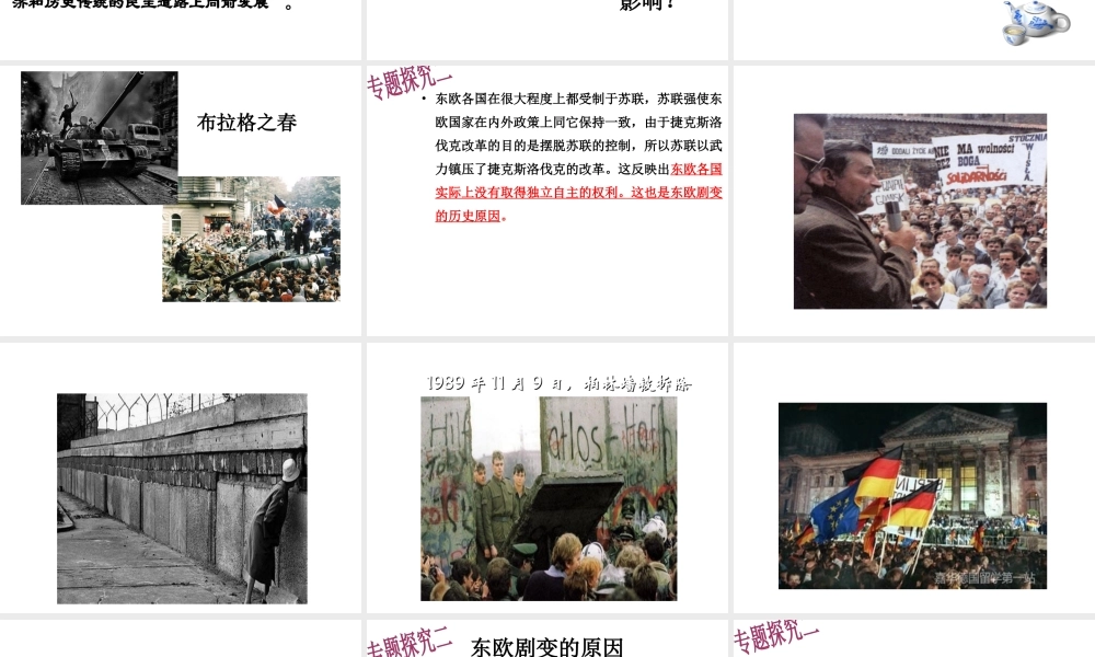 （水滴系列）九年级历史下册 第五单元 第11课《东欧社会主义国家的改革与演变》课件 新人教版-新人教版初中九年级下册历史课件