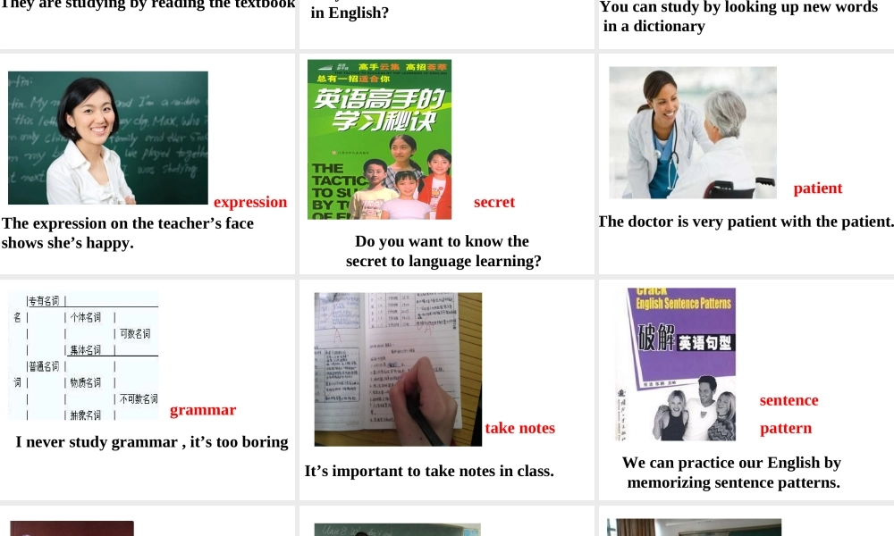 （水滴系列）九年级英语全册 Unit 1 How can we become good learners（第1课时）生词和短语课课件 （新版）人教新目标版-（新版）人教新目标版初中九年级全册英语课件