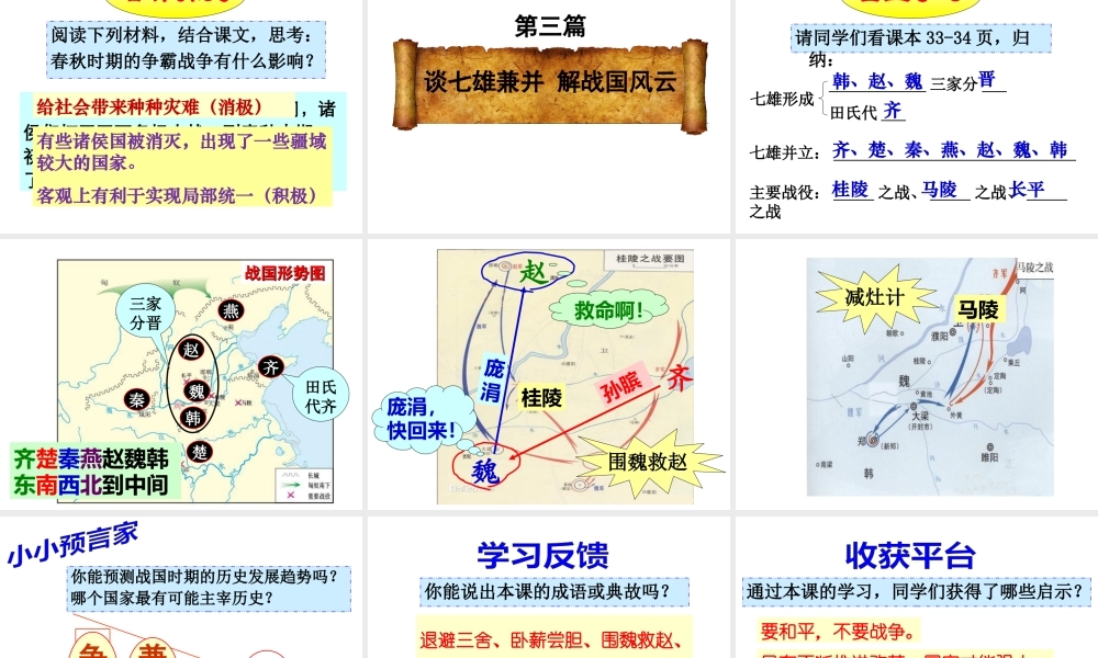 （水滴系列）七年级历史上册 第6课《春秋战国的纷争》课件 新人教版