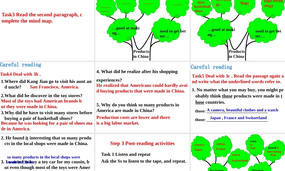 （水滴系列）九年级英语全册 Unit 5 What are the shirts made of（第3课时）Section A（3a-4c）课件 （新版）人教新目标版-（新版）人教新目标版初中九年级全册英语课件