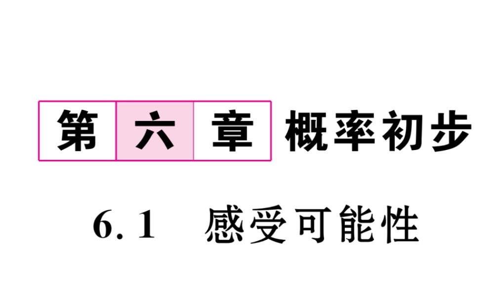 （毕节专级数学下册 第6章 概率初步 6.1 感受可能性作业课件 （新版）北师大版-（新版）北师大级下册数学课件