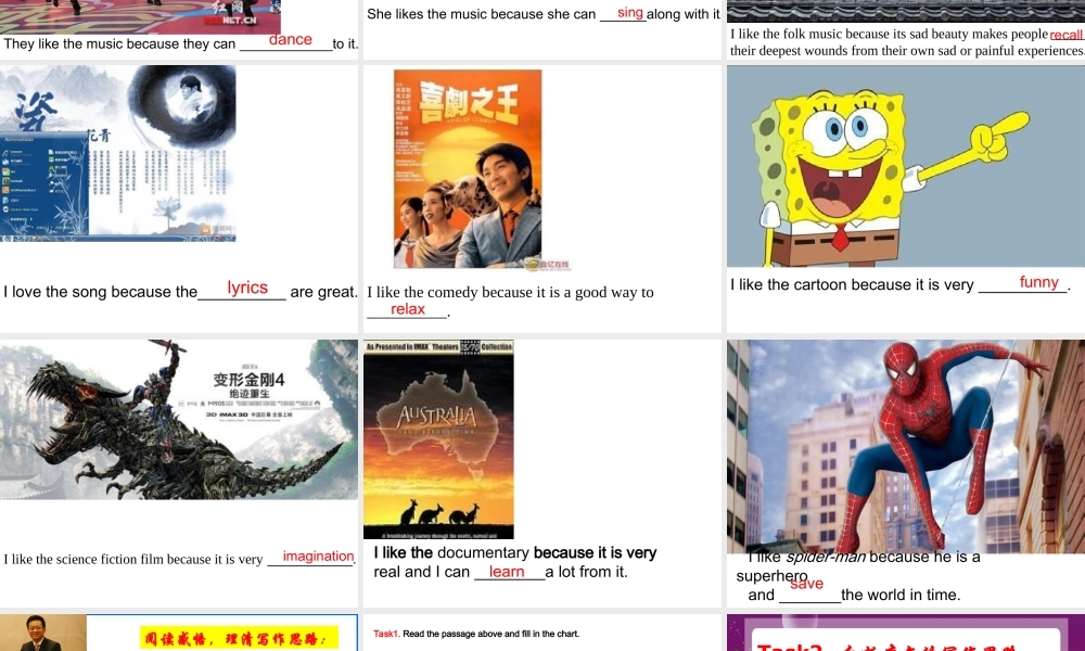 （水滴系列）九年级英语全册 Unit 9 I like music that I can dance to（第6课时）Section B（3a-Self Check）课件 （新版）人教新目标版-（新版）人教新目标版初中九年级全册英语课件