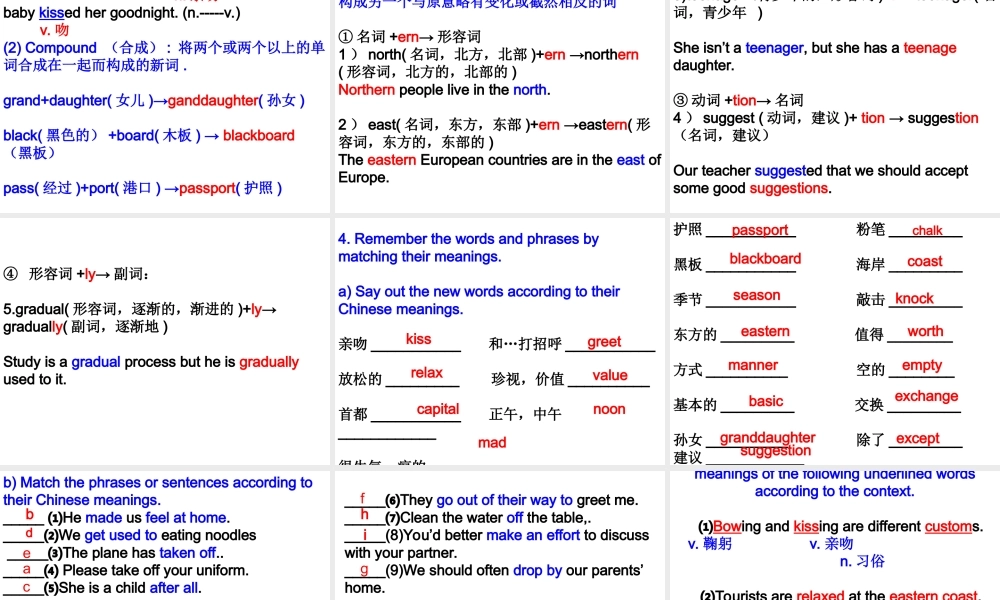 （水滴系列）九年级英语全册 Unit 10 You’re supposed to shake hands（第1课时）Words and phrases课件 （新版）人教新目标版-（新版）人教新目标版初中九年级全册英语课件
