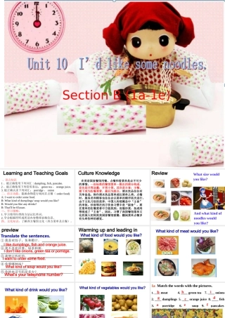 （水滴系列）七年级英语下册 Unit 10 I’d like some noodles（第4课时）Section B（1a-1e）课件 （新版）人教新目标版-（新版）人教新目标版初中七年级下册英语课件