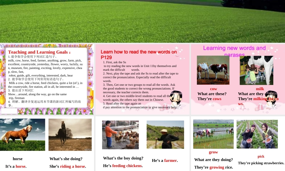 （水滴系列）七年级英语下册 Unit 11 How was your school trip（第1课时）New words and phrases课件 （新版）人教新目标版-（新版）人教新目标版初中七年级下册英语课件