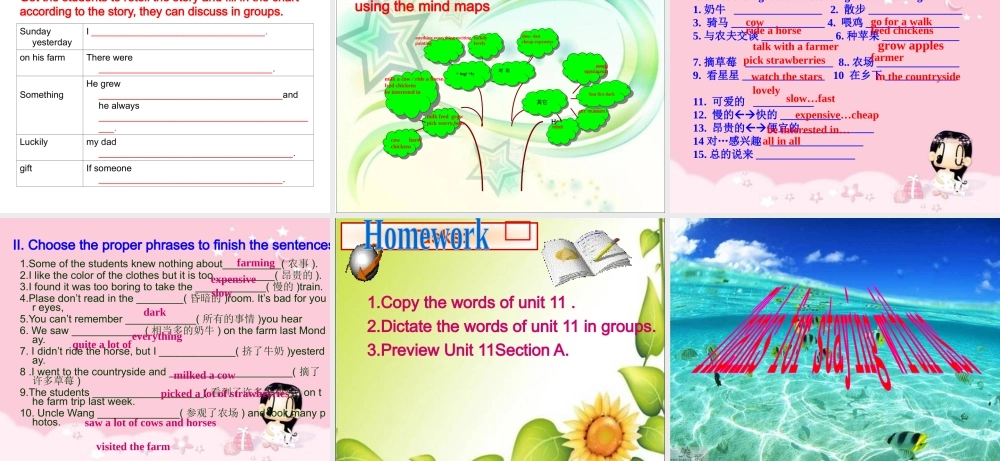 （水滴系列）七年级英语下册 Unit 11 How was your school trip（第1课时）New words and phrases课件 （新版）人教新目标版-（新版）人教新目标版初中七年级下册英语课件