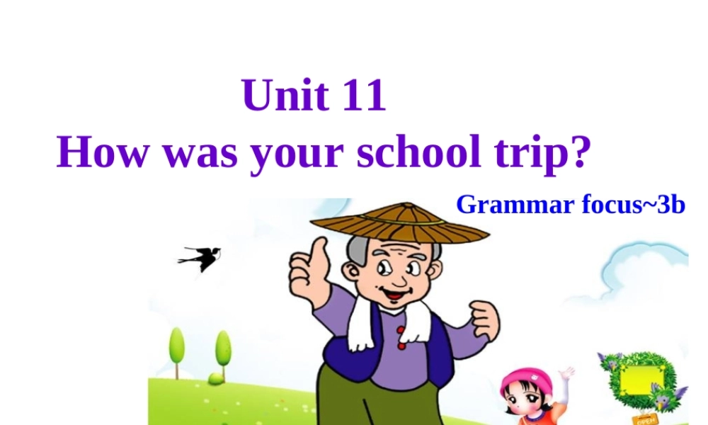 （水滴系列）七年级英语下册 Unit 11 How was your school trip（第3课时）Section A（Grammar Focus 3a-3b）课件 （新版）人教新目标版-（新版）人教新目标版初中七年级下册英语课件