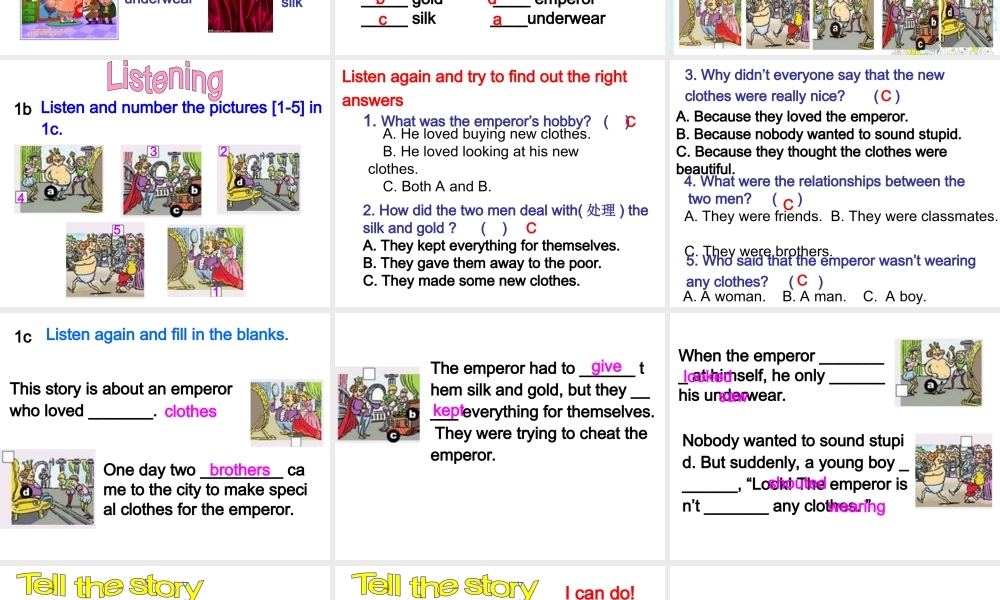 （水滴系列）八年级英语下册 Unit 6 An old man tried to move the mountains（第4课时）Section B（1a-1d）课件 （新版）人教新目标版-（新版）人教新目标版初中八年级下册英语课件