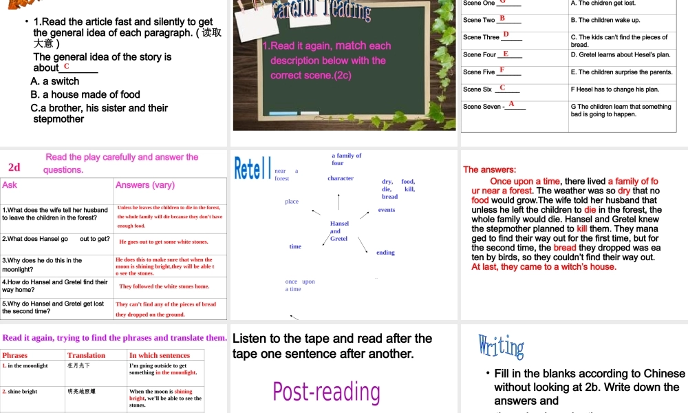 （水滴系列）八年级英语下册 Unit 6 An old man tried to move the mountains（第5课时）Section B（2a-2e）课件 （新版）人教新目标版-（新版）人教新目标版初中八年级下册英语课件