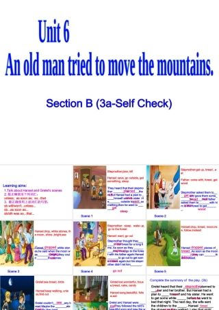 （水滴系列）八年级英语下册 Unit 6 An old man tried to move the mountains（第6课时）Section B（3a-self check）课件 （新版）人教新目标版-（新版）人教新目标版初中八年级下册英语课件