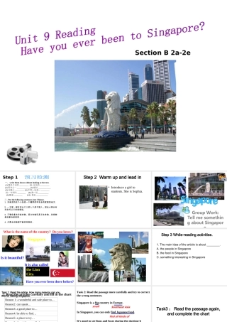 （水滴系列）八年级英语下册 Unit 9 Have you ever been to a museum（第5课时）Section B（2a-2e）课件 （新版）人教新目标版-（新版）人教新目标版初中八年级下册英语课件