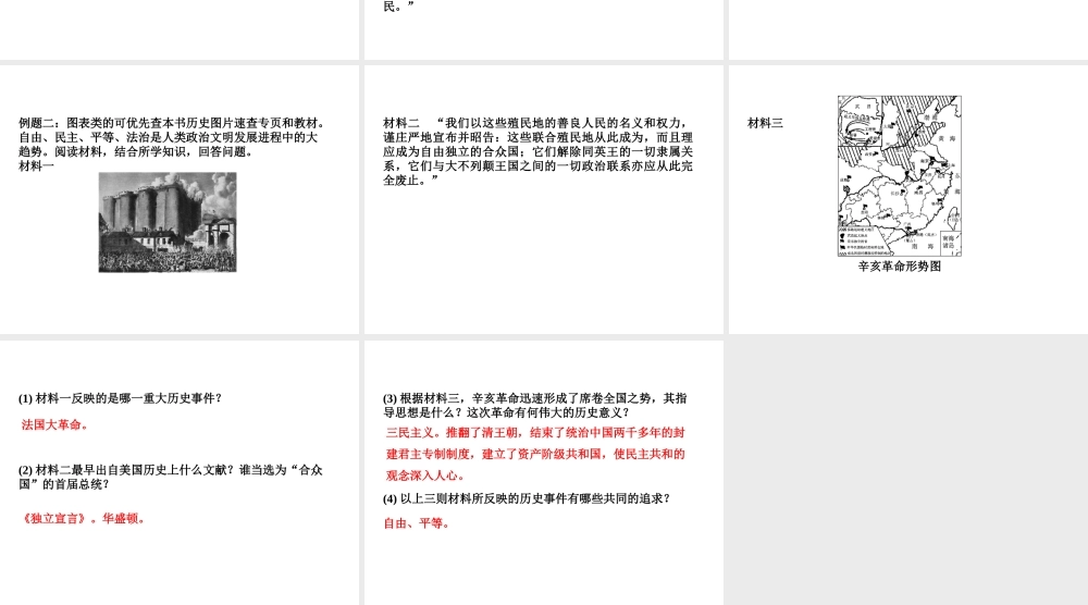 （江西专版）中考历史复习 第2部分 专题突破篇 第四团块 题型专题 综合题解题技巧课件-人教版初中九年级全册历史课件
