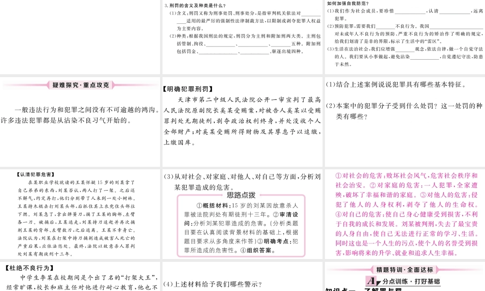 （江西专版）八年级道德与法治上册 第二单元 遵守社会规则 第五课 做守法的公民 第2框 预防犯罪习题课件 新人教版-新人教版初中八年级上册政治课件