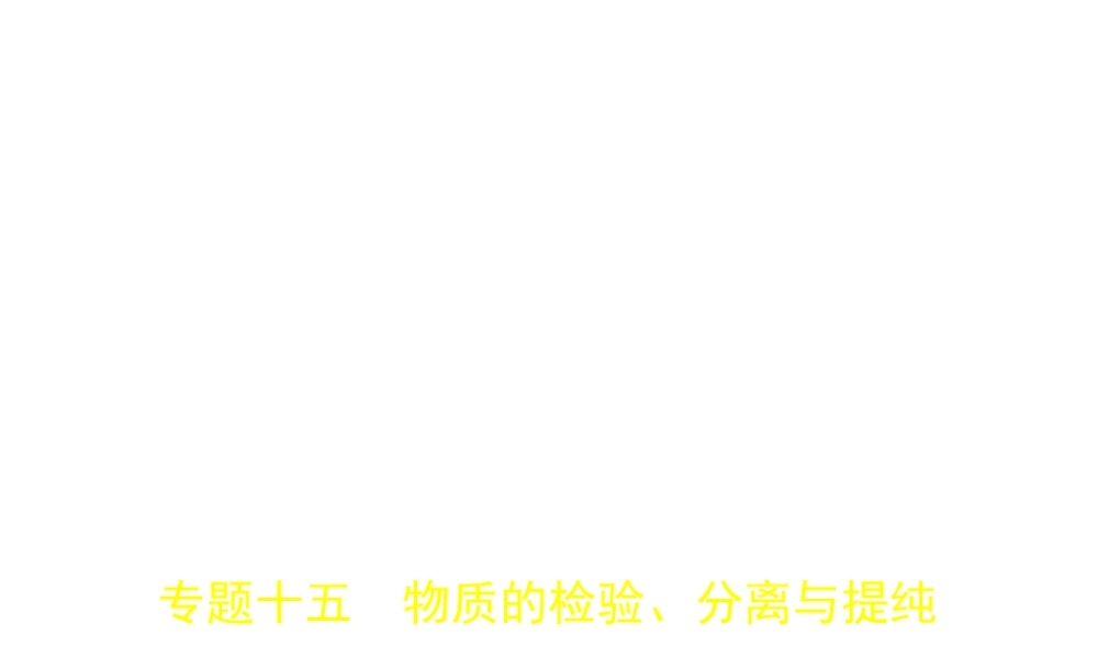（江苏专版）中考化学复习 专题十五 物质的检验、分离与提纯（试卷部分）课件-人教版初中九年级全册化学课件