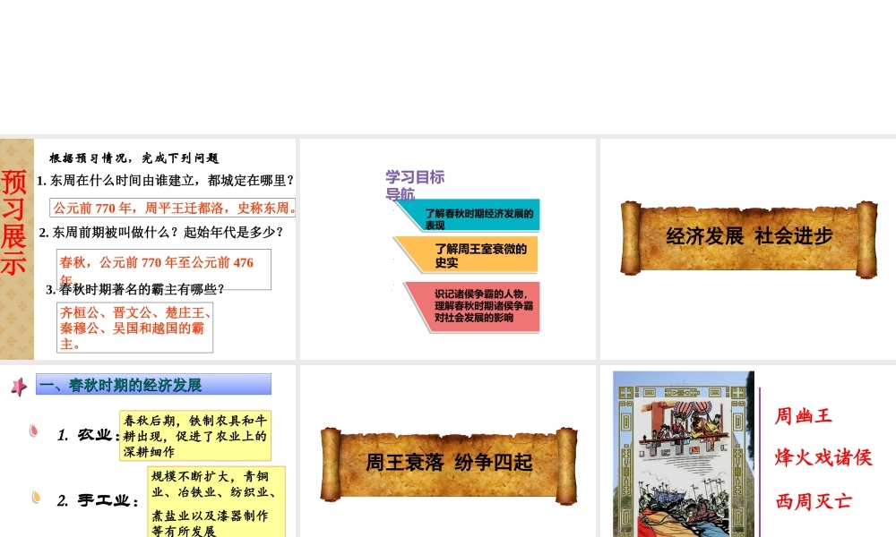 （水滴系列）（秋级历史上册 第6课 动荡的春秋时期课课件 新人教版