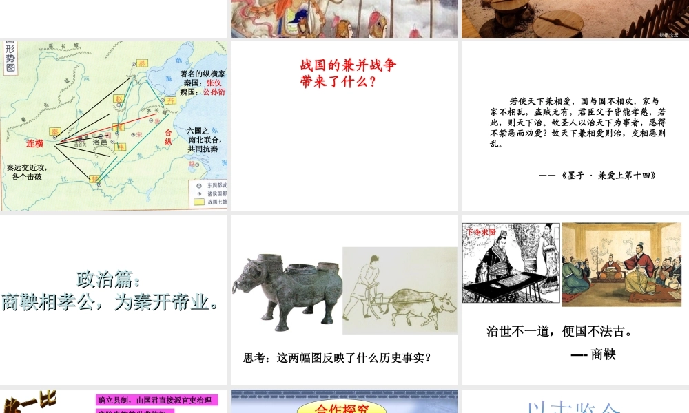 （水滴系列）（秋级历史上册 第7课 战国时期的社会变化课件 新人教版