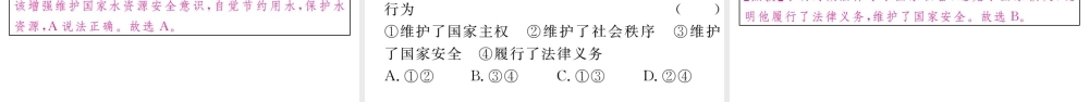 （江西专版）八年级道德与法治上册 第四单元 维护国家利益 第九课 树立总体国家安全观 第2框 维护国家安全习题课件 新人教版-新人教版初中八年级上册政治课件