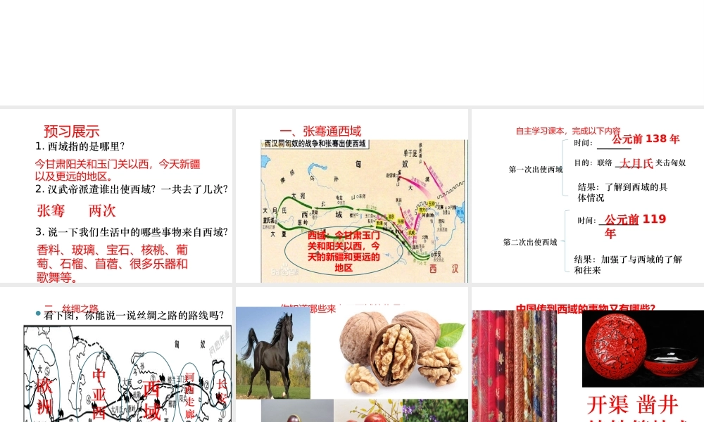 （水滴系列）（秋级历史上册 第14课 沟通中外文明的“丝绸之路课件 新人教版