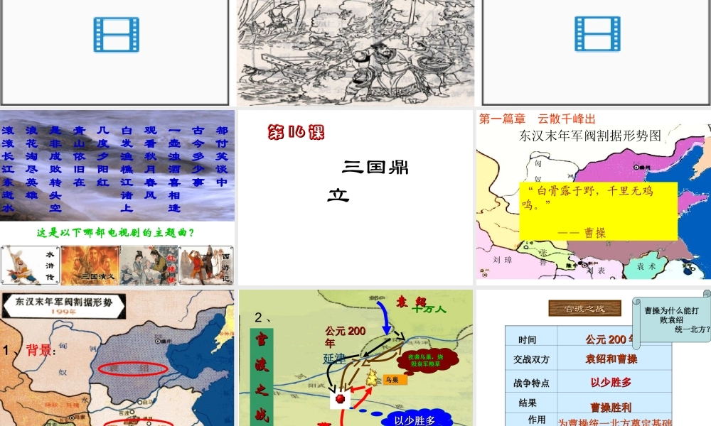 （水滴系列）（秋级历史上册 第16课 三国鼎立课件 新人教版