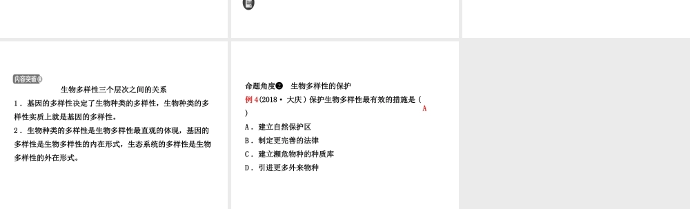 （江西专版）中考生物 第六单元 生物的多样性及其保护 第一章 第二章 第三章复习课件-人教版初中九年级全册生物课件