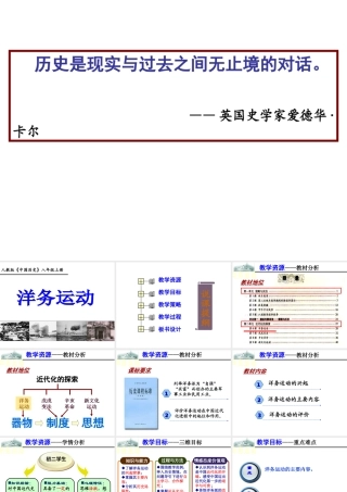 （水滴级历史上册 第6课 洋务运动说课课件 新人教版-新人教级上册历史课件