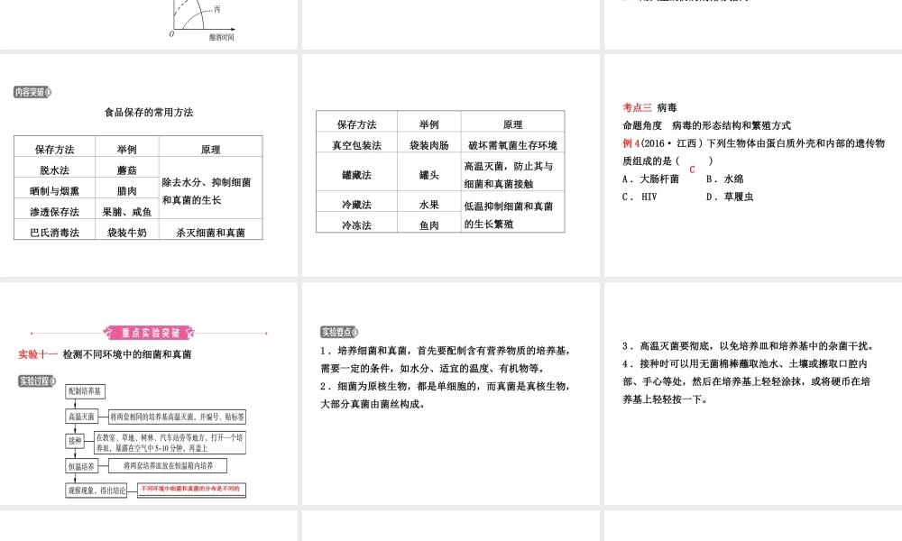 （江西专版）中考生物 第五单元 生物圈中的其他生物 第四章 第五章复习课件-人教级全册生物课件