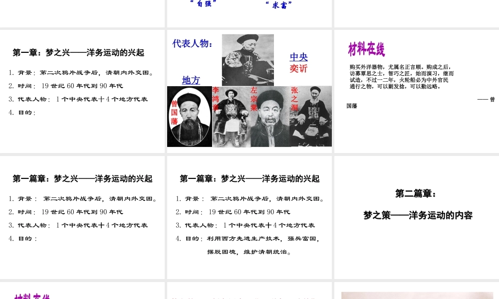 （水滴级历史上册 第6课《洋务运动》课件 新人教版