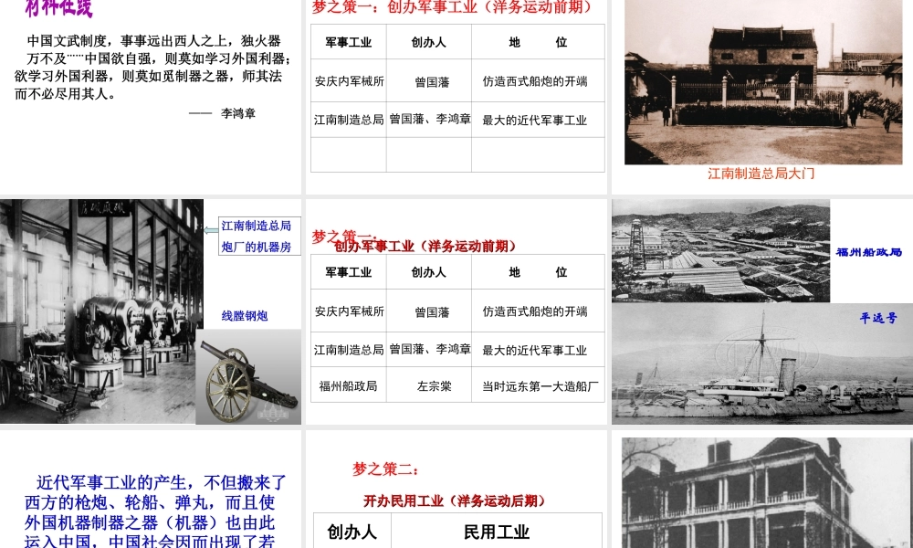 （水滴级历史上册 第6课《洋务运动》课件 新人教版