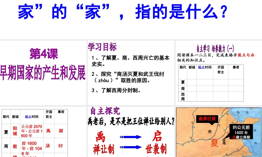 （水滴系列）（秋级历史上册 第二单元 第4课《早期国家的产生和发展》课件 新人教版-新人教级上册历史课件