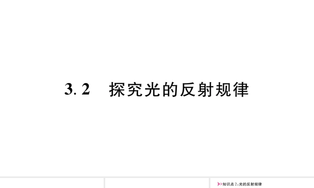 （江西专版）八年级物理上册 3.2探究光的反射规律习题课件 （新版）粤教沪版-（新版）粤教沪版初中八年级上册物理课件