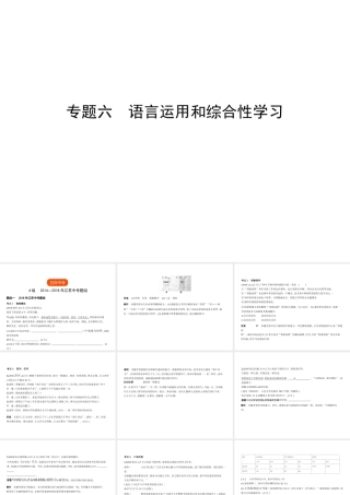 （江苏专用）中考语文总复习 专题六 语言运用和综合性学习（试题部分）课件-人教版初中九年级全册语文课件
