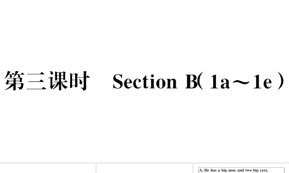 （江西专版）七年级英语下册 Unit 9 What does he look like第三课时习题课件（新版）人教新目标版-（新版）人教新目标版初中七年级下册英语课件