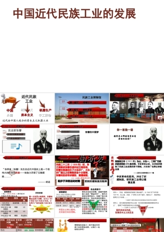 （水滴级历史上册 第19课 近代民族工业发展课件 新人教版