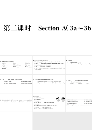 （江西专版）七年级英语下册 Unit 11 How was your school trip第二课时习题课件（新版）人教新目标版-（新版）人教新目标版初中七年级下册英语课件