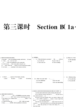 （江西专版）七年级英语下册 Unit 11 How was your school trip第三课时习题课件（新版）人教新目标版-（新版）人教新目标版初中七年级下册英语课件