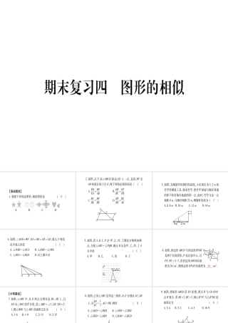 （江西专级数学上册 期末复习（四）图形的相似作业课件 （新版）北师大版-（新版）北师大级上册数学课件