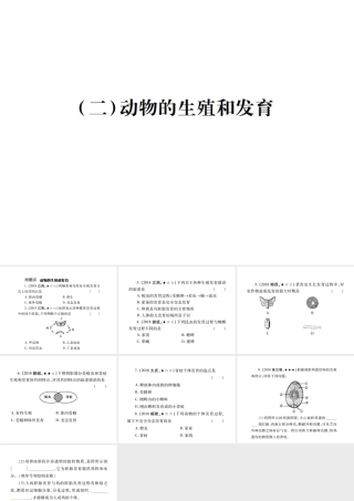 （江西专版）中考生物总复习 七 生物的生殖、发育与遗传（动物的生殖和发育）教材整理课件-人教版初中九年级全册生物课件
