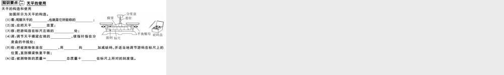 （江西专版）2018年八年级物理上册 第六章 第1节质量习题课件 （新版）新人教版