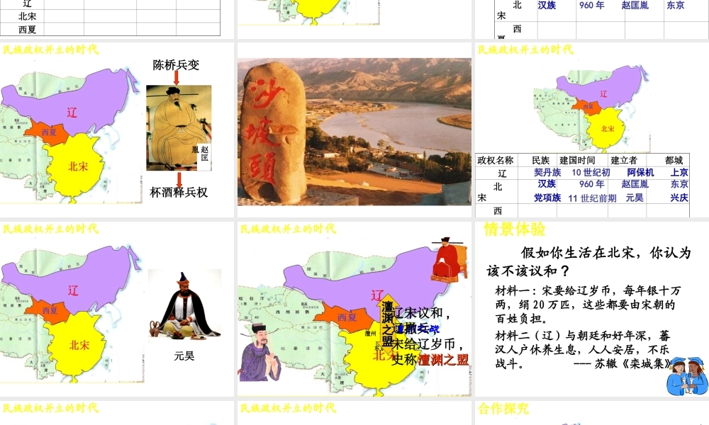 （水滴级历史下册 第9课《民族政权并立的时代》课件 新人教版-新人教级下册历史课件