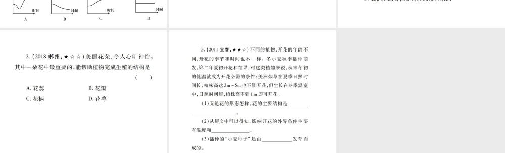 （江西专版）中考生物总复习 四 生物圈中的绿色植物（绿色开花植物的一生）教材整理课件-人教版初中九年级全册生物课件